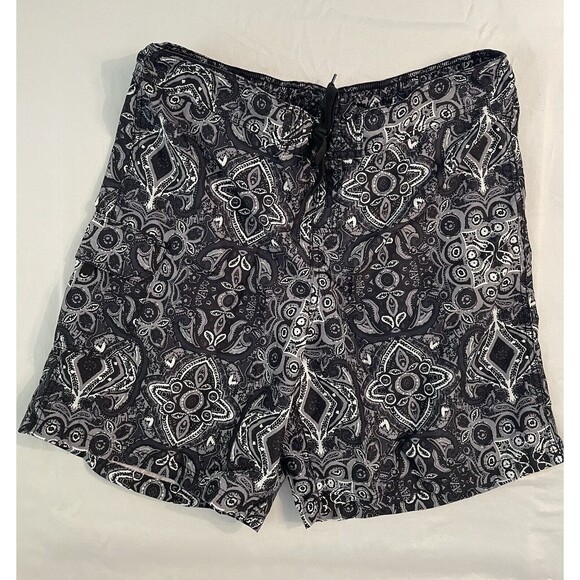 Kanu Surf Boardshorts Mens Size 2X  Swim Trunks Black White Bathing Suit - Picture 1 of 9